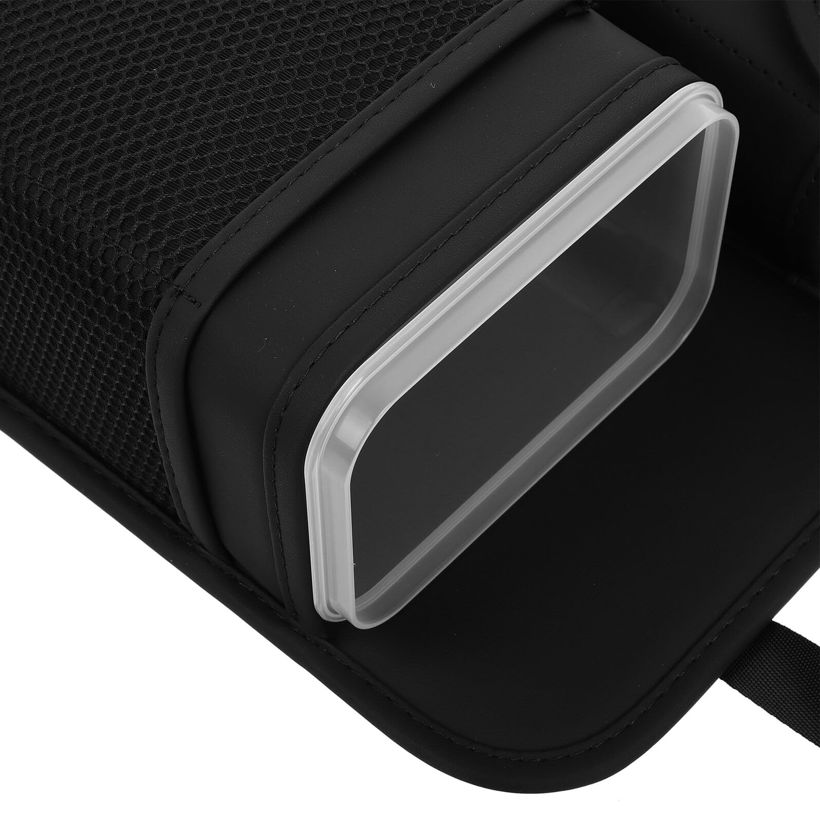 ERINGOGO Borsa Portatutto per Schienale Auto, Organizer Multifunzionale con Porta Fazzoletti e Portabicchieri in Pelle e Metallo