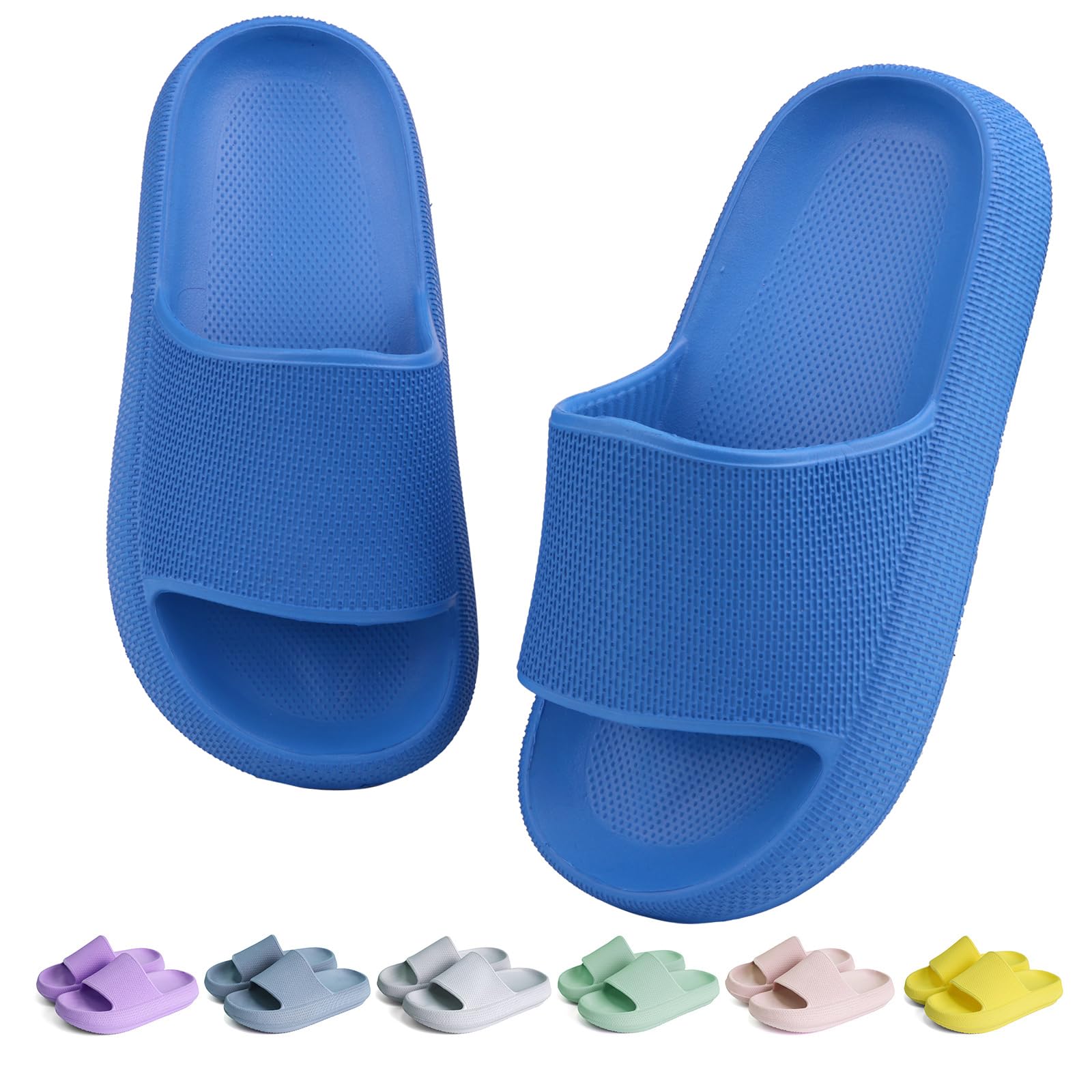 KOUECI Kids Cloud Slides Boys Girls Shower Slippers Slip on Slide Sandals Non-slip Summer Beach Pool Shoes