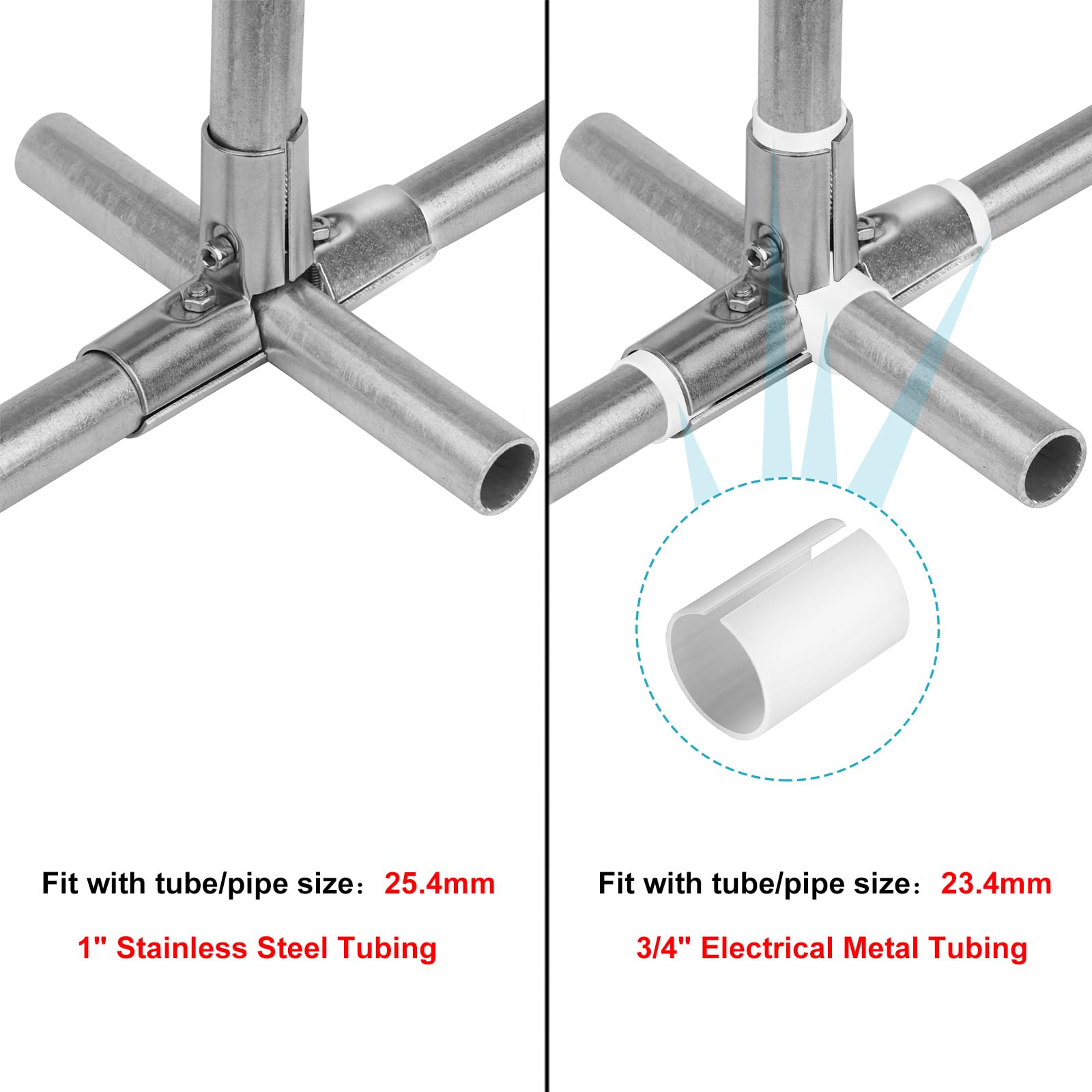 Maker Pipe - 4 WAY STRUCTURAL PIPE CONNECTOR 3d Model