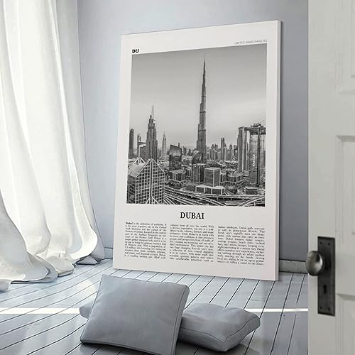 Miniatura 2 de Impresión de Dubai en blanco y negro, arte de pared de Dubai, póster de Dubai, foto de Dubai, decoración de pared de Dubai, póster decorativo de