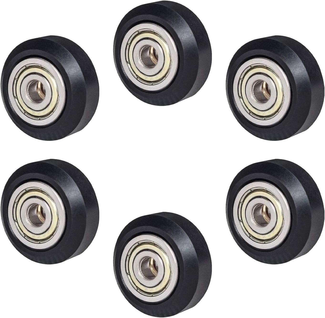 6pcs 3D Printer Parts POM Pulley Wheel 625zz Idler Pulley Gear Passive Round Wheel Compatible with Creality Ender 3 CR-10 CR-10S