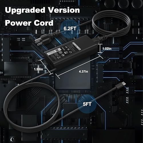 Miniatura 2 de Cargador USB C de 65 W tipo C compatible con Dell Latitude Computer 5530 5420 5430 5520 5540 7430 7420 7420 7440 7340 7530 7320, Inspiron 14 7425 16