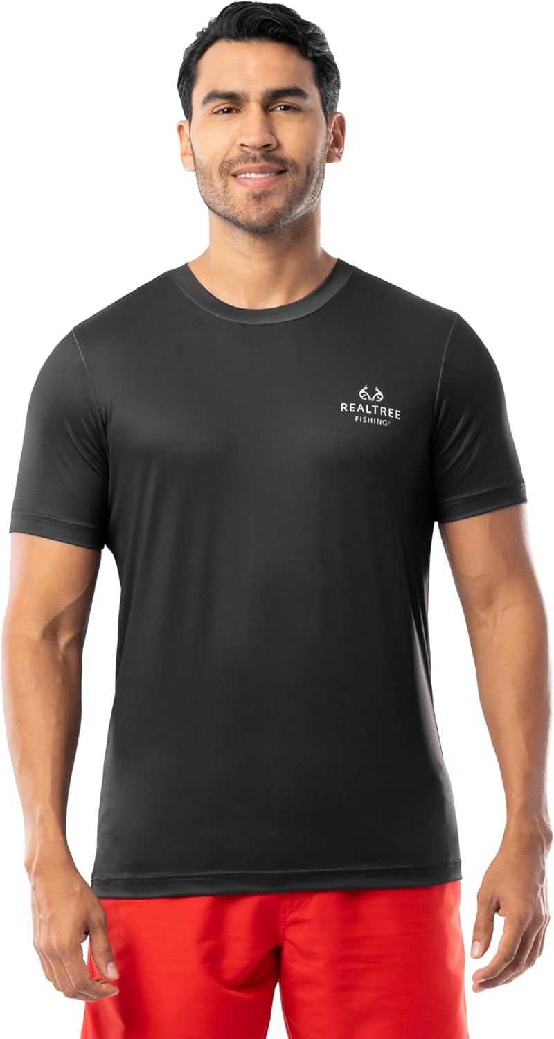 Realtree Mens Short Sleeve Performance Patriotic Fishing Shirt - Image 2