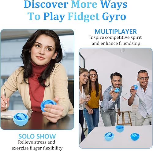 Miniatura 4 de Cevioce Juguetes sensoriales antiestrés para niños, adolescentes y adultos, 2 unidades, para aliviar el estrés y ejercitar la flexibilidad de los
