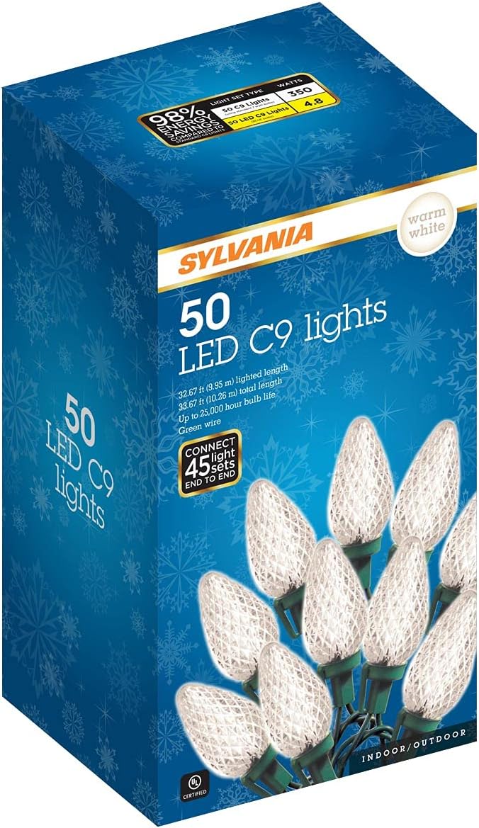 Sylvania 50 Ct Jumbo Faceted Globe Led Set