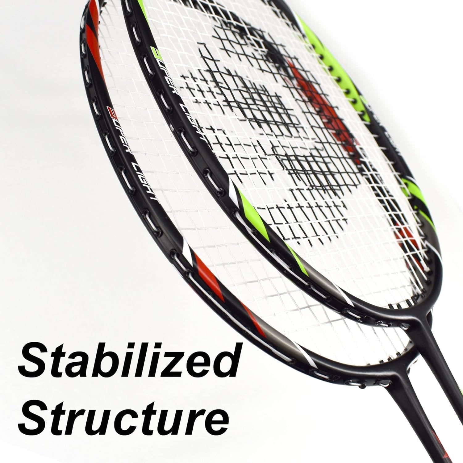 Senston Carbon Composite Badminton Rackets for Beginners - Complete 2-Player Kit with Bag | Lightweight & Easy to Use | Backyard, Park, Indoor Outdoor Play