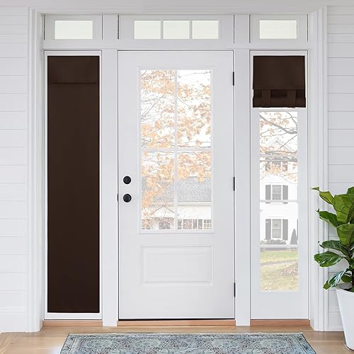 Miniatura 238 de RYB Home 2 paneles de cortinas de privacidad para puerta francesa, cortinas de oscurecimiento de habitación y cortinas con aislamiento térmico