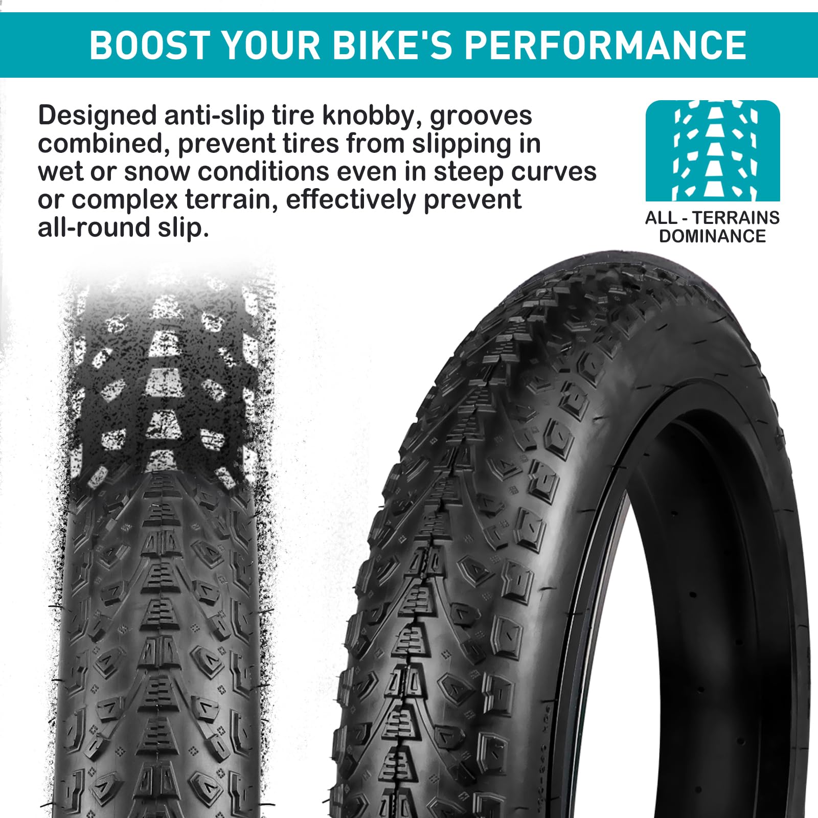 MEGHNA Fat Bike Tire 16 X Inch Electric Bike Tire Fat Tire 16