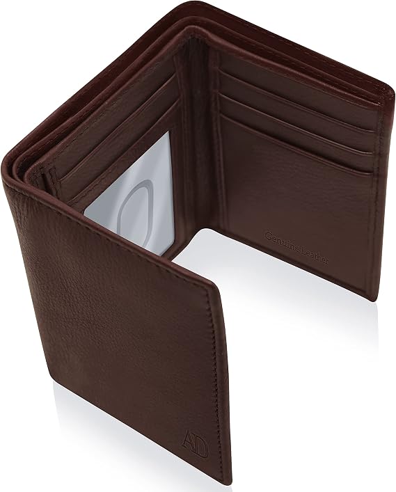 Access Denied Perfect Gift Set for Men Carbon Fiber Leather Wallet & Classic Brown Belt Size - 44 Bundle for Him