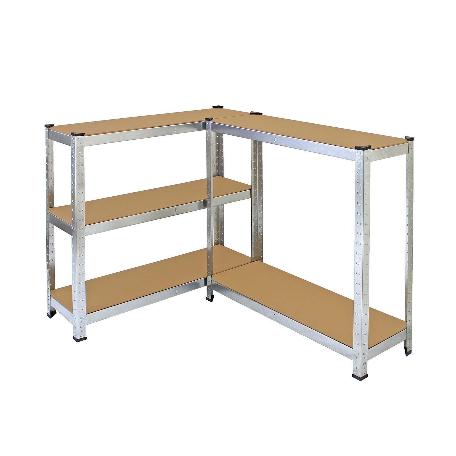 2 Estanterías Metálicas Grises Galwix sin Tornillos 90x30x180cm de 5 Estantes Baldas Repisas Capacidad Peso 175kg por Estante Almacenamiento Almacenaje Herramientas Taller Garaje Cobertizo Almacén