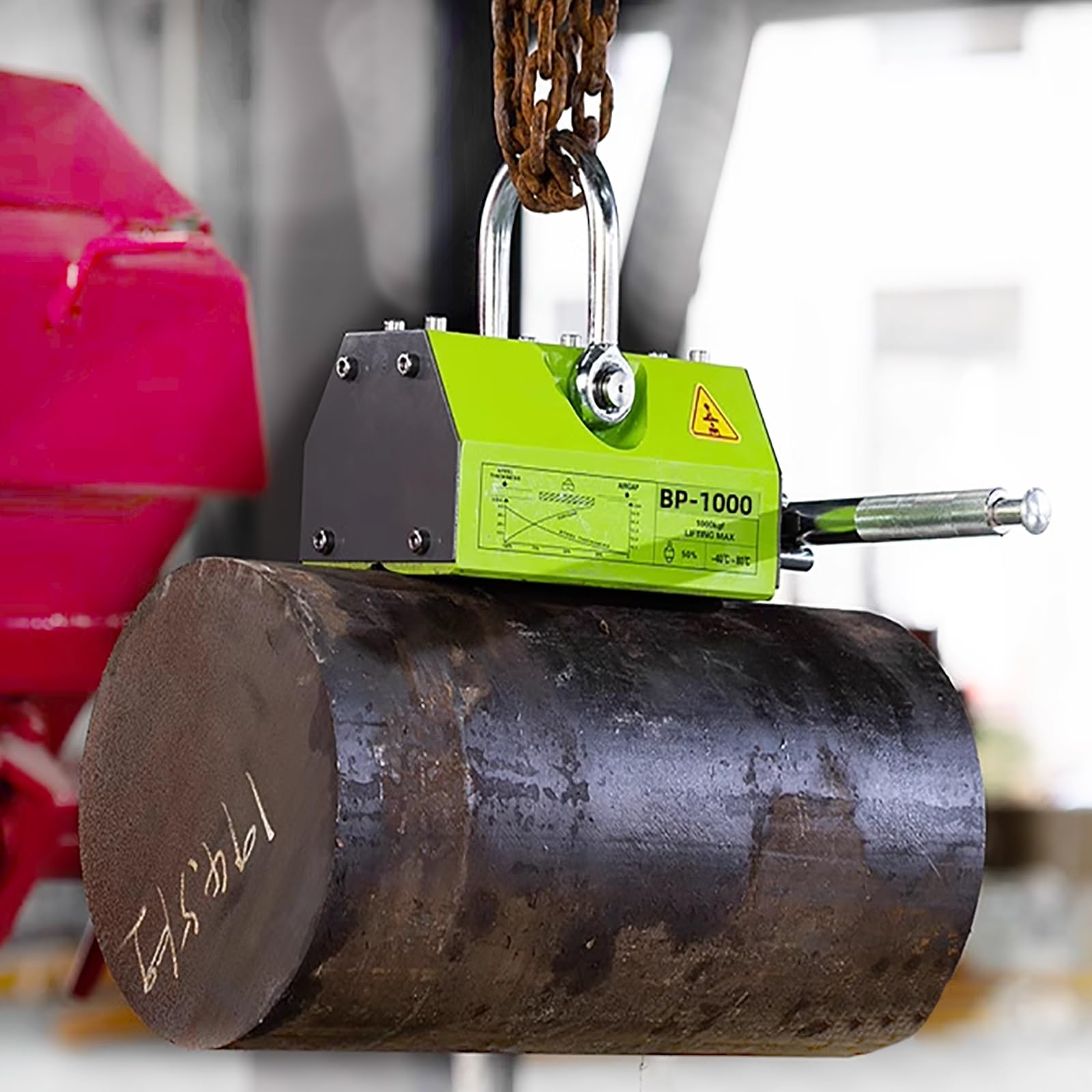 Super mocny magnes neodymowy, cylindryczny i inne materiały magnetyczne, ze stalowymi magnesami uwalniającymi, do podniesienia blachy stalowej. (440lbs/200kg)