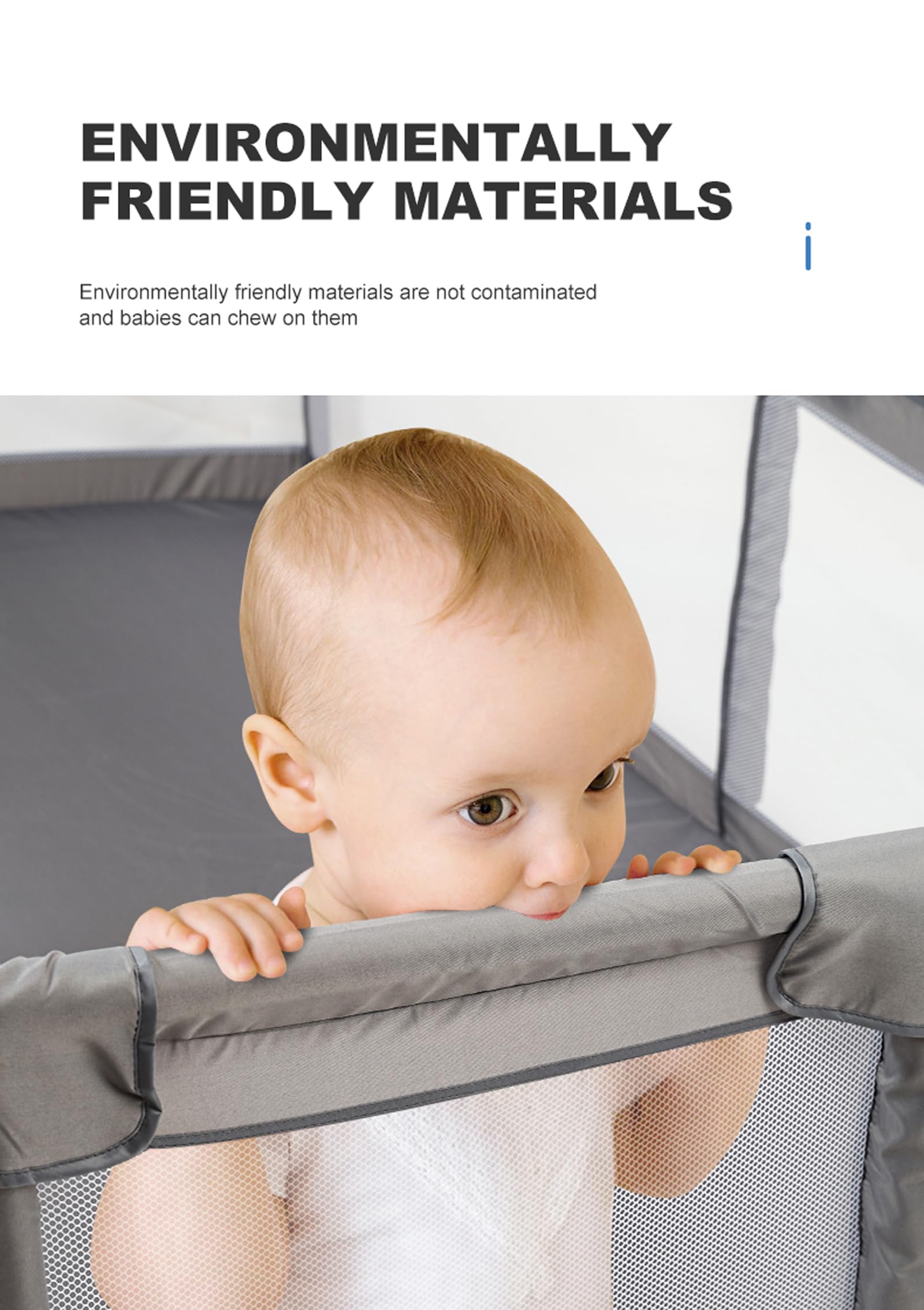 Parc pour Bébé Centre d'activités pour Nourrissons Clôture pour Tout-petits Aire de Jeux Grand Parc d'activités Intérieure et Extérieure pour Enfants avec Mousse Anti-collision (1.5 * 1.8M)