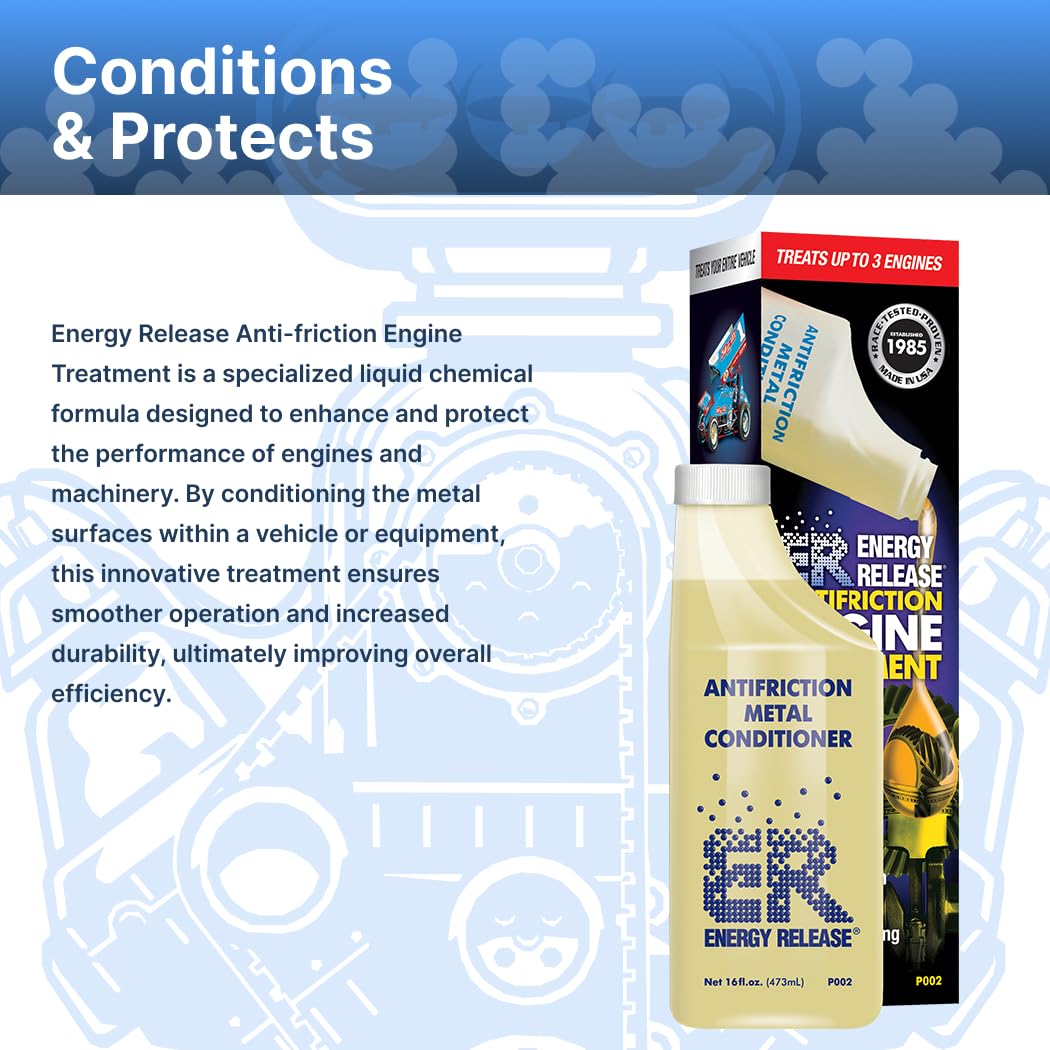 P002 Tratamiento de motor antifricción - Botella de 16 fl oz