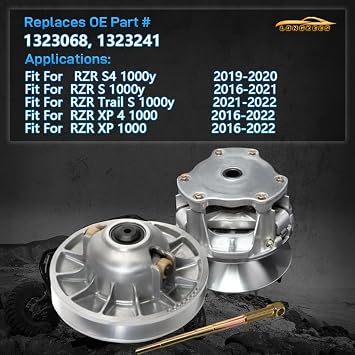 قابض محرك أساسي وثانوي مع أداة سحب تناسب Polaris RZR XP 1000 2016-2022 RZR S 1000 2016-2021 عام 1000 XP 1000 2016-2023 استبدال 1323403 132324