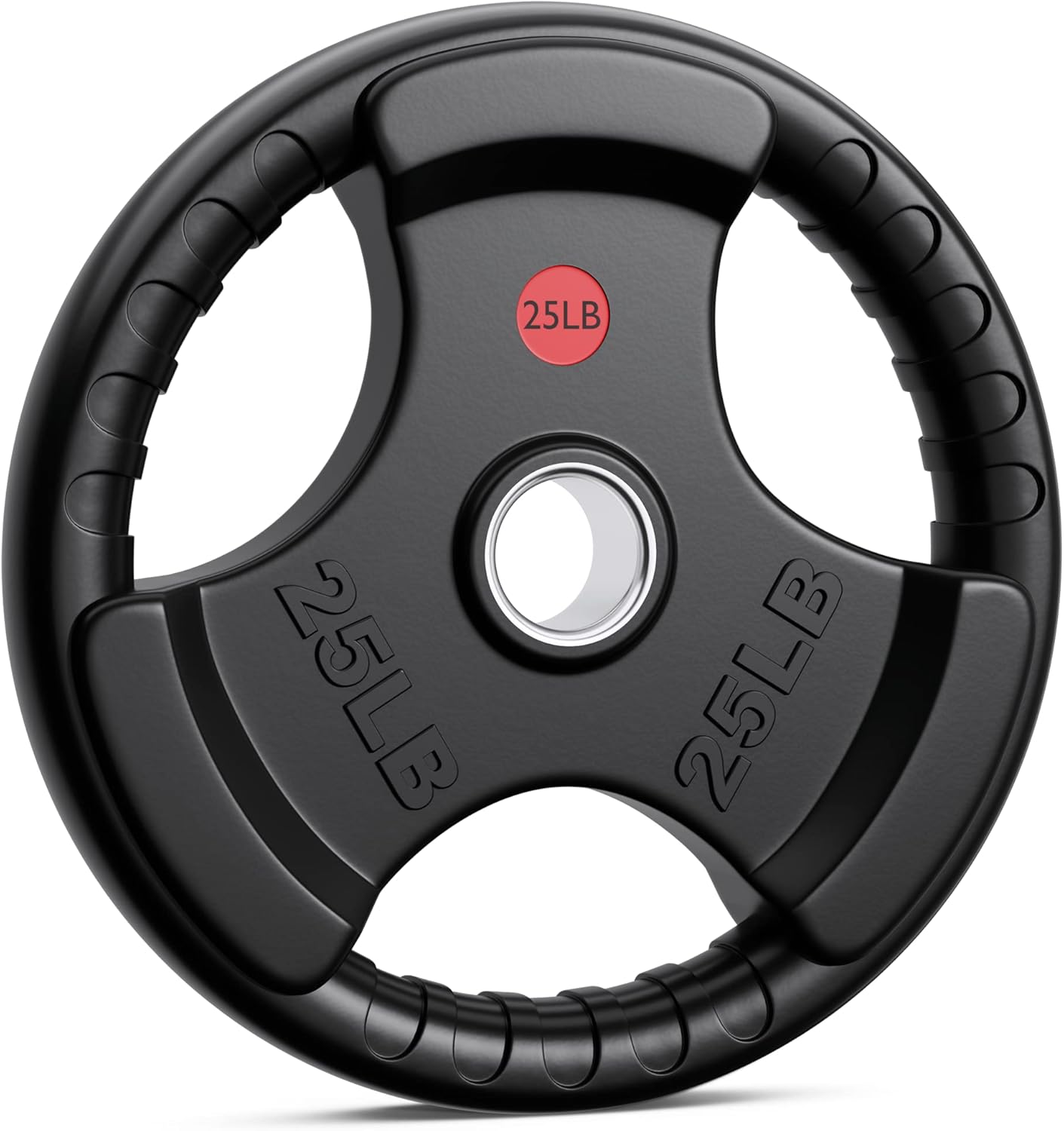 XDDIAS Rubber Weight Plates 2-Inch Olympic Grip Plate in Pairs or Single for Strength Training, Weightlifting and Bodybuilding in Home & Gym, Solid Cast Iron Weight Plates for Barbell, 10LB-45LB