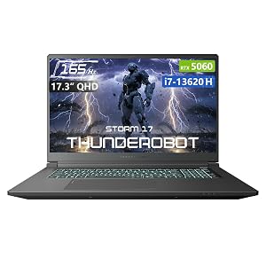 Thunderobot Storm 17 5060 Gaming Laptop 17 3 QHD 165Hz 2K Display Core i7-13620H GeForce RTX 5060 32GB