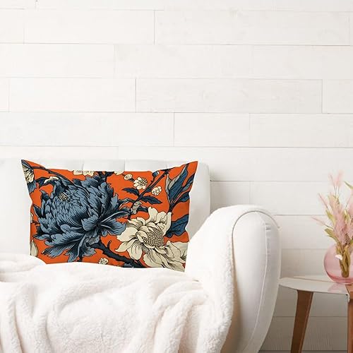 Vista 558 de ArogGeld Chinoiserie - Fundas de almohada escénicas asiáticas, estilo asiático, funda de almohada azul y verde Kelly, funda de cojín para decoración