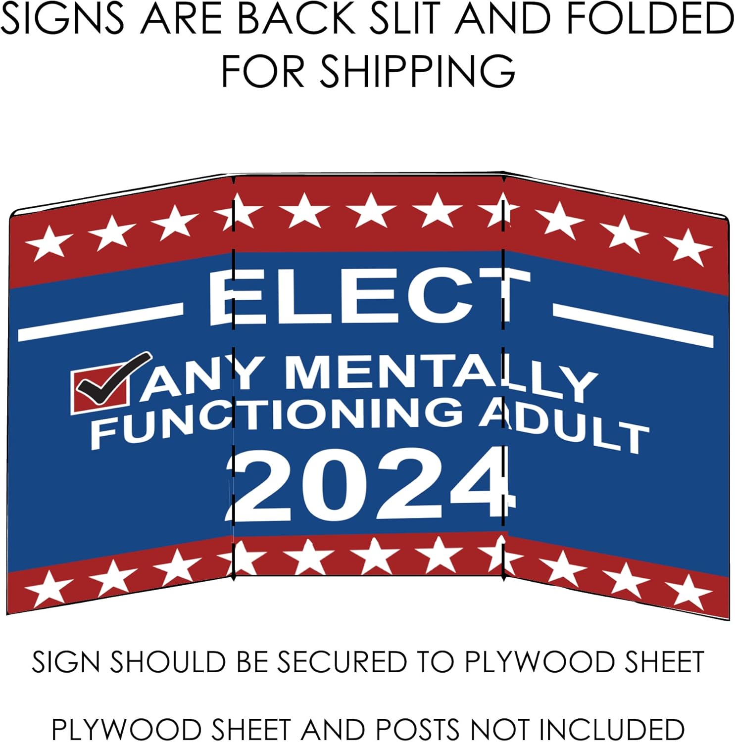Custom + Personalized 48x96" Horizontal Yard Sign | Outdoor, Weatherproof Corrugated Plastic | by Legit Fast Printing