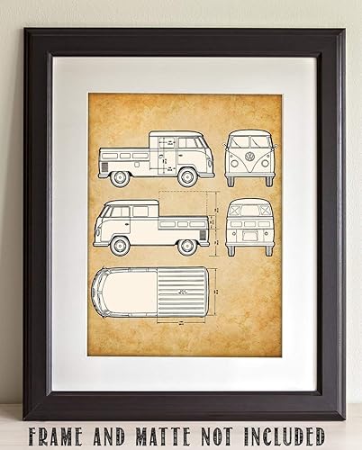 Miniatura 2 de Patente de recogida de autobús tipo 2 Volkswagen - Patente sin marco de 11 x 14 - Gran regalo por menos de $15 para los fanáticos de VW