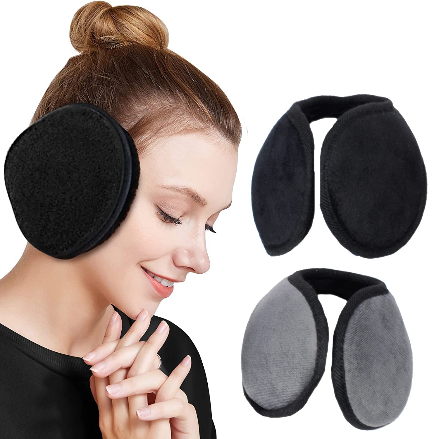 Combo Of 2 Pcs Soft Fur Earmuff/Ear Warmer/Ear Cap for Men and Women for Winter Season Pack Of 1-image-35