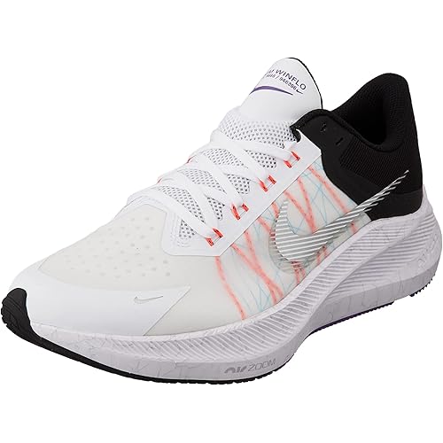 Nike Zoom Winflo 8 White/Metallic Silver/Black CW3419-101 Men's Running Shoes