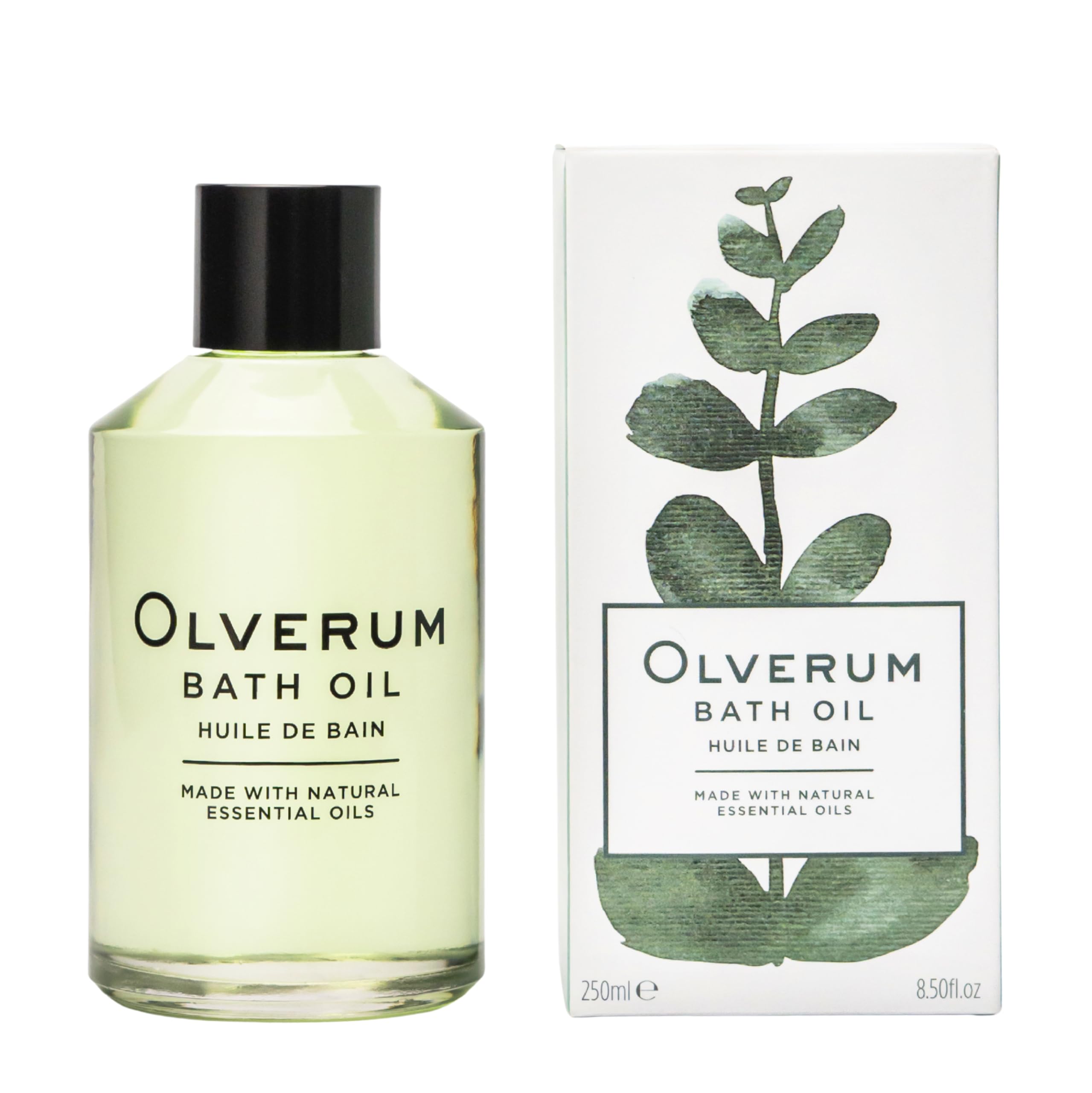 Olverum Badeöl 250 ml – Hochkonzentriertes Aromatherapie-Badeöl mit 10 ätherischen Ölen – Veganer Badezusatz für ein entspannendes Badeerlebnis