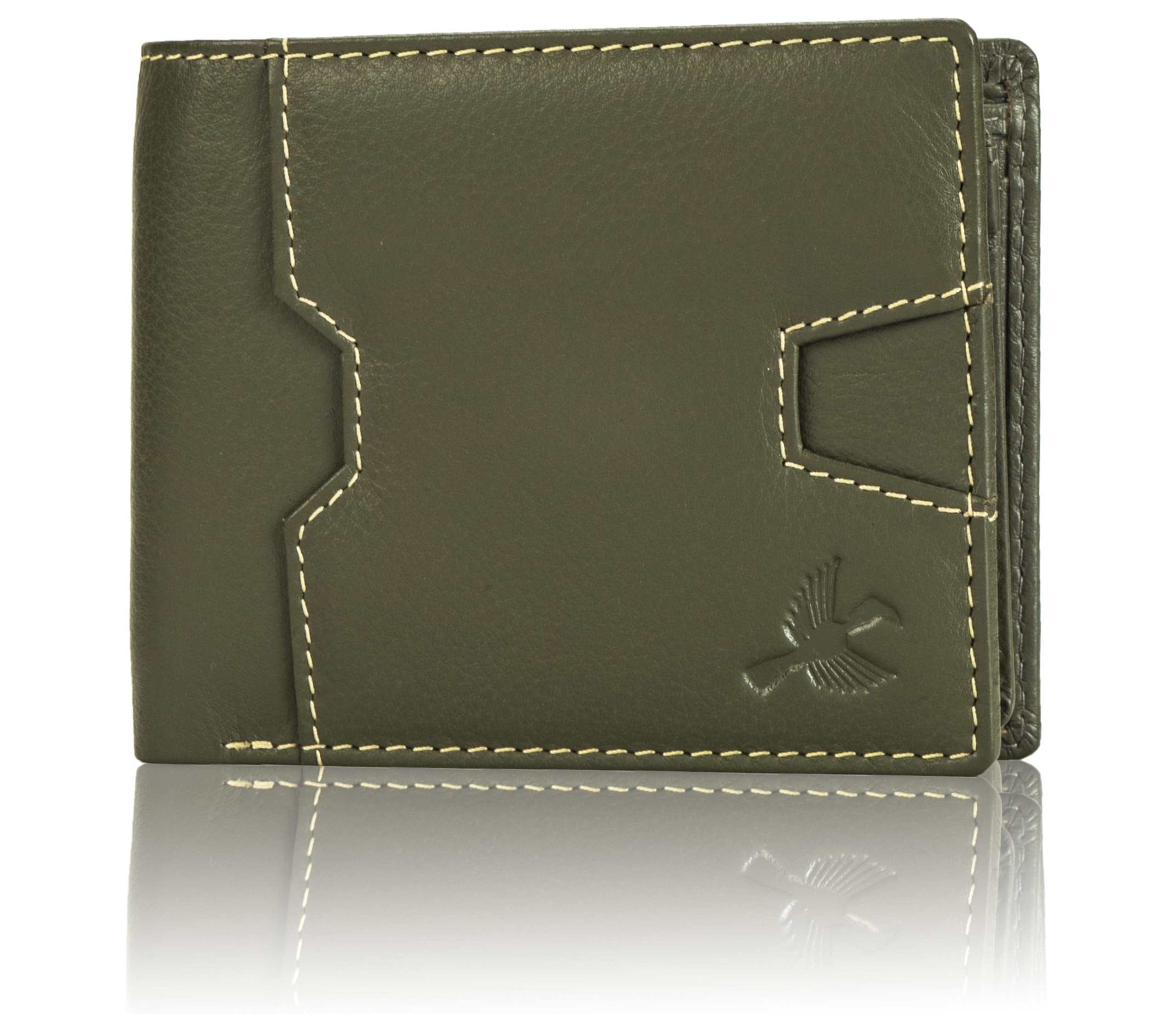 HORNBULL Edward Olive Leather Wallet for Men | Wallets Men with RFID Blocking | Mens Wallet