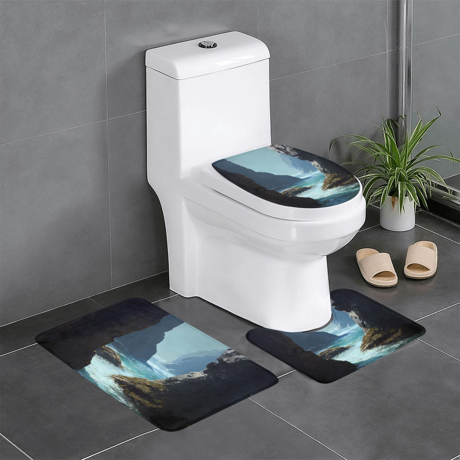 Tapis de salle de bain antidérapants WHJDPP aux finitions soignées de 61 cm