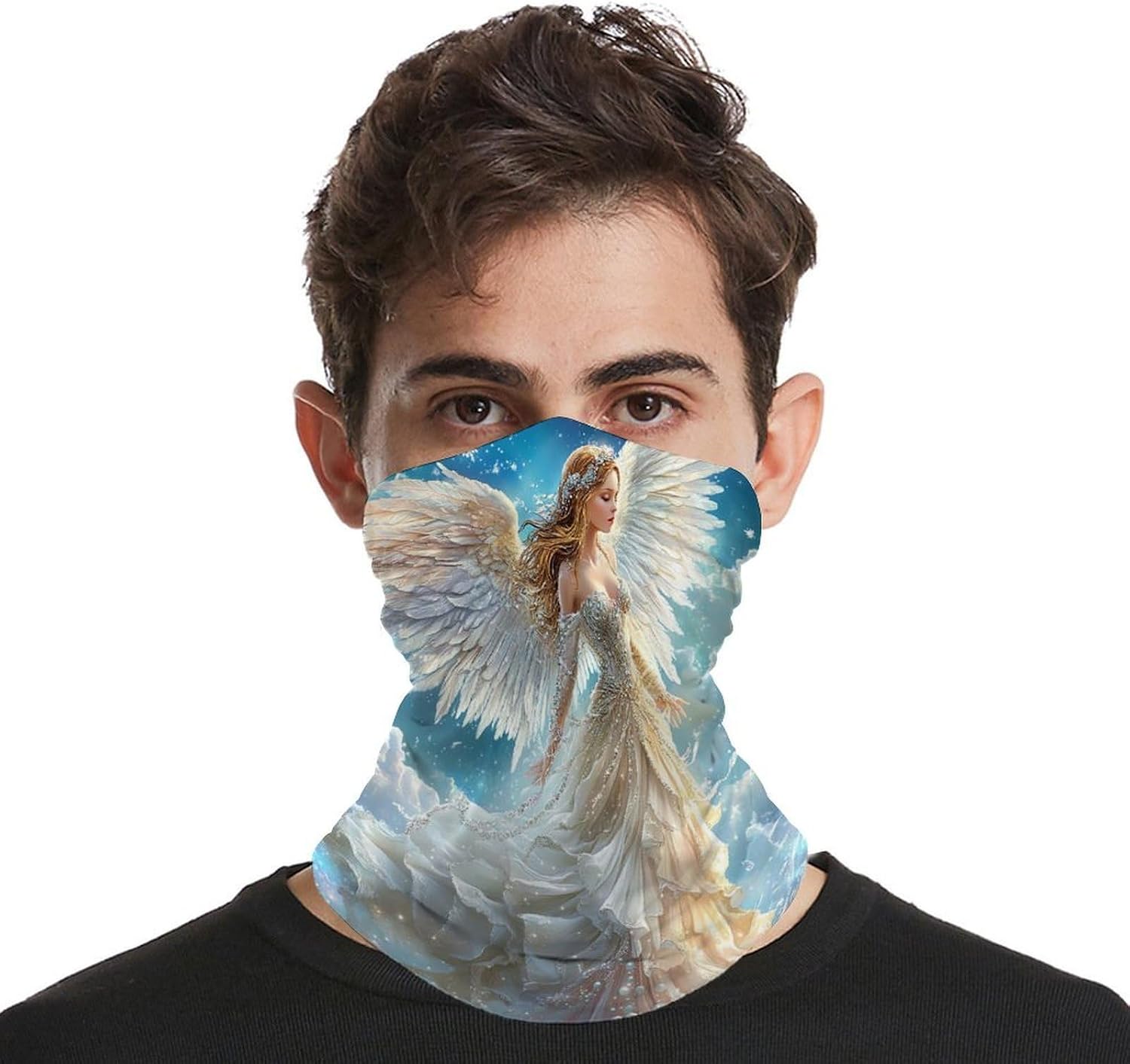 Angel Wings Face Cover Neck Gaiters for Men Women Sun Protection Mask Scarf Hiking Bandana