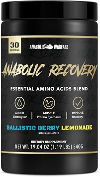 Anabolic Recovery, Essential Amino Acids, Post Workout Recovery, Premium Hydration, Build Muscle* BlackBerry Lemonade, 30 Servings