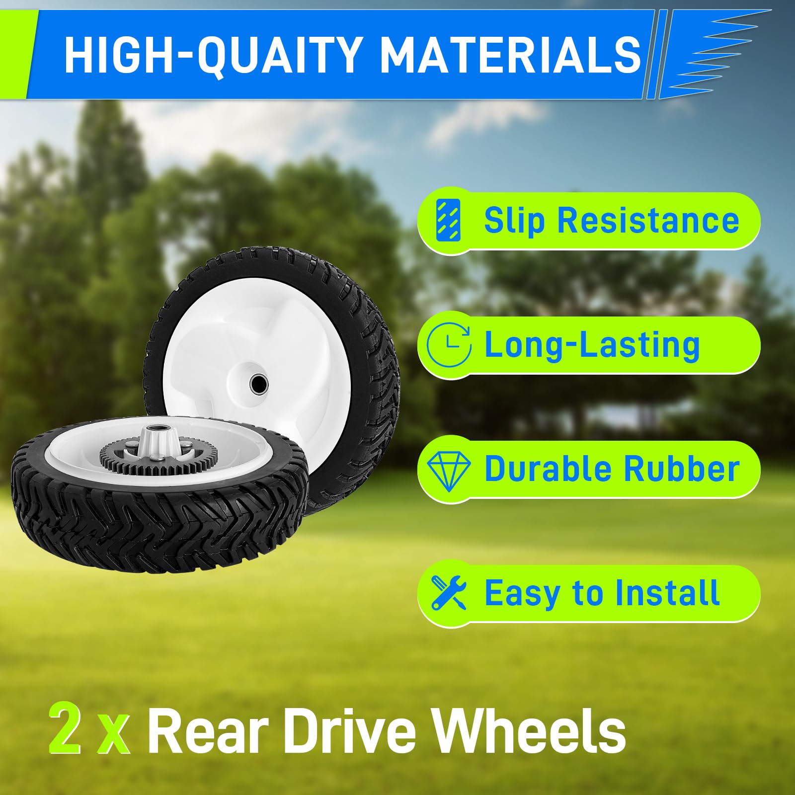 105-3036 - Conjunto de rueda de transmisión trasera para ruedas To Ro 105-3036, 105-3024, 105-3025 - 8 pulgadas compatibles con modelos de cortacésped reciclador To Ro de 22 pulgadas 20041, 20066,