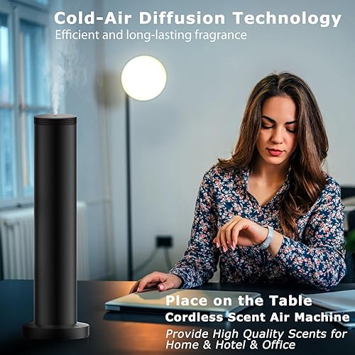 Miniatura 3 de Máquina difusora de aroma de hotel, difusor recargable inalámbrico para toda la casa, máquina de aire de aroma para el hogar, aplicación de control