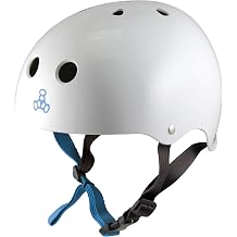 Triple Eight Unisex Sweat Saver Halo Water Helmet for Wakeboarding and Water Skiing, White Gloss, Medium