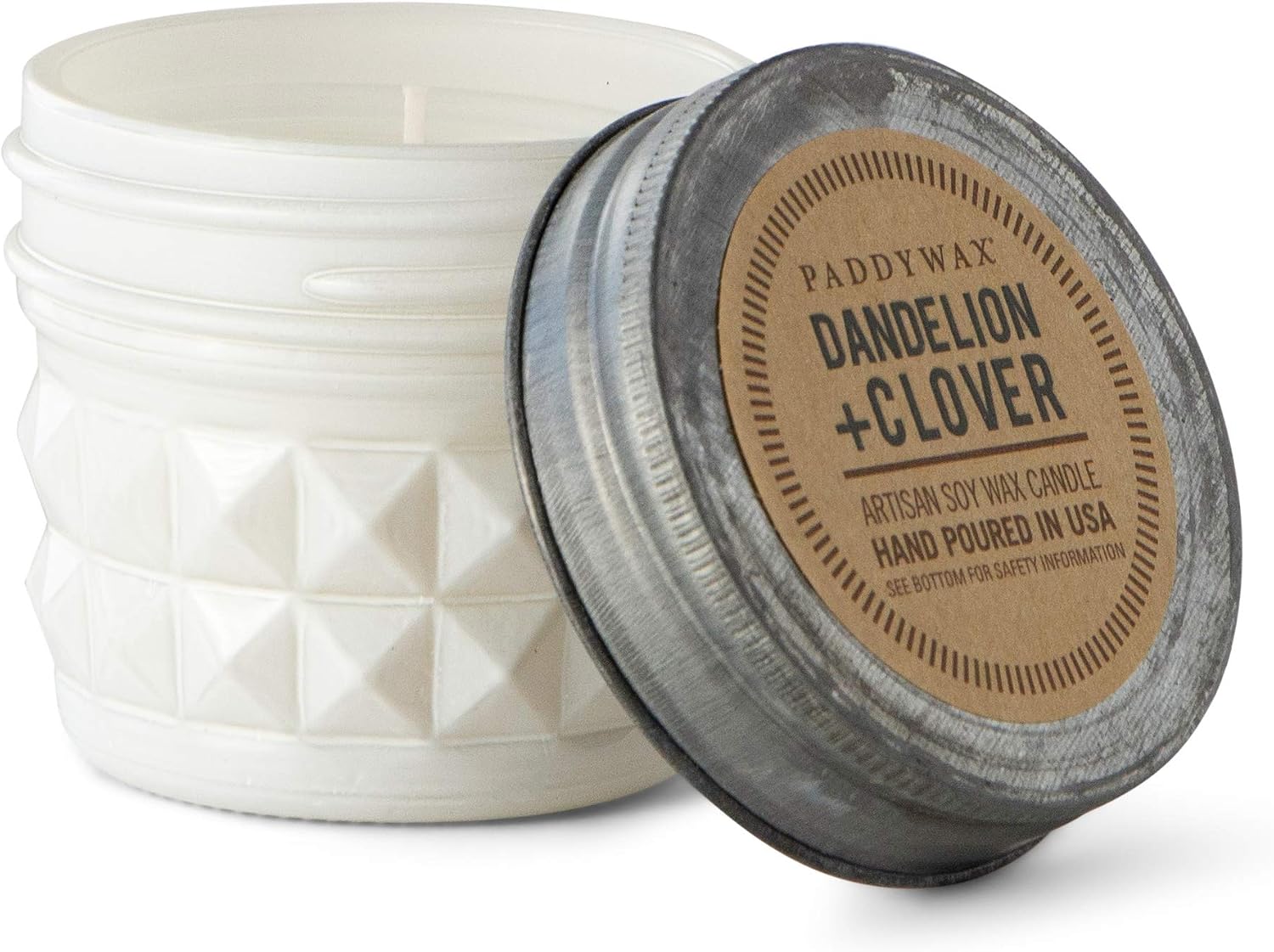 Paddywax Candles Relish Collection Scented Candle, 3-Ounce, Dandelion + Clover