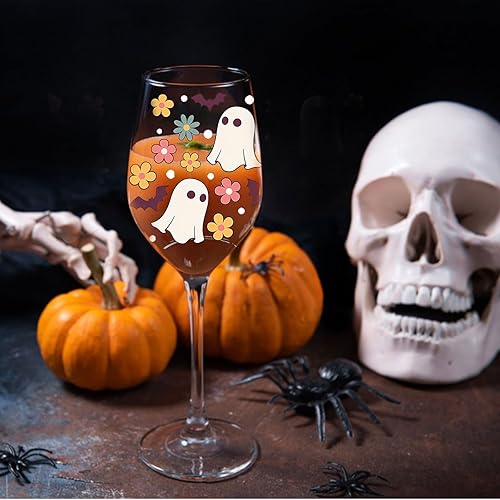 Miniatura 3 de AUOCATTAIL Halloween UV DTF Cup Wrap Calabaza Fantasma Cara Araña Tela De Vidrio Envoltura De Taza De Transferencia Adhesivo 6 Hojas