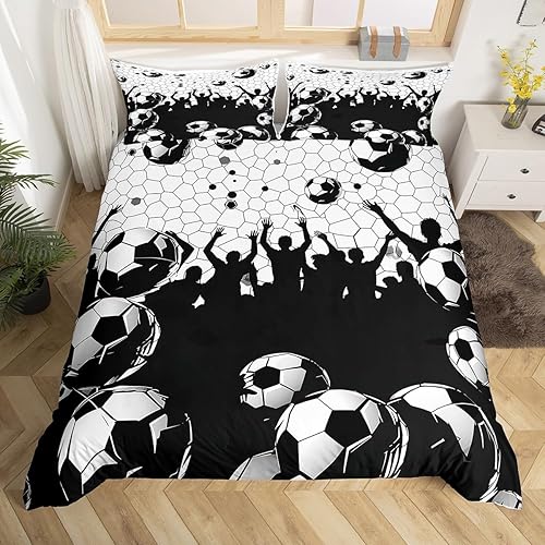 Miniatura 7 de Manfei Juego de funda de edredón de ajolote de acuarela, tamaño matrimonial, juego de ropa de cama de hojas de algas subacuáticas de 3 piezas para