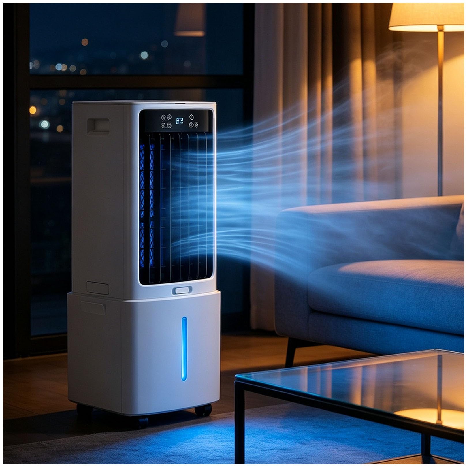 Evaporative Cooler with Detachable 12L Tank