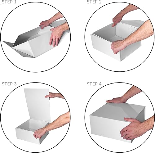 Vista 68 de Prime Line Packaging Cajas de regalo de Navidad con tapas, cajas de regalo navideñas para regalos, caja de regalo magnética negra extra grande