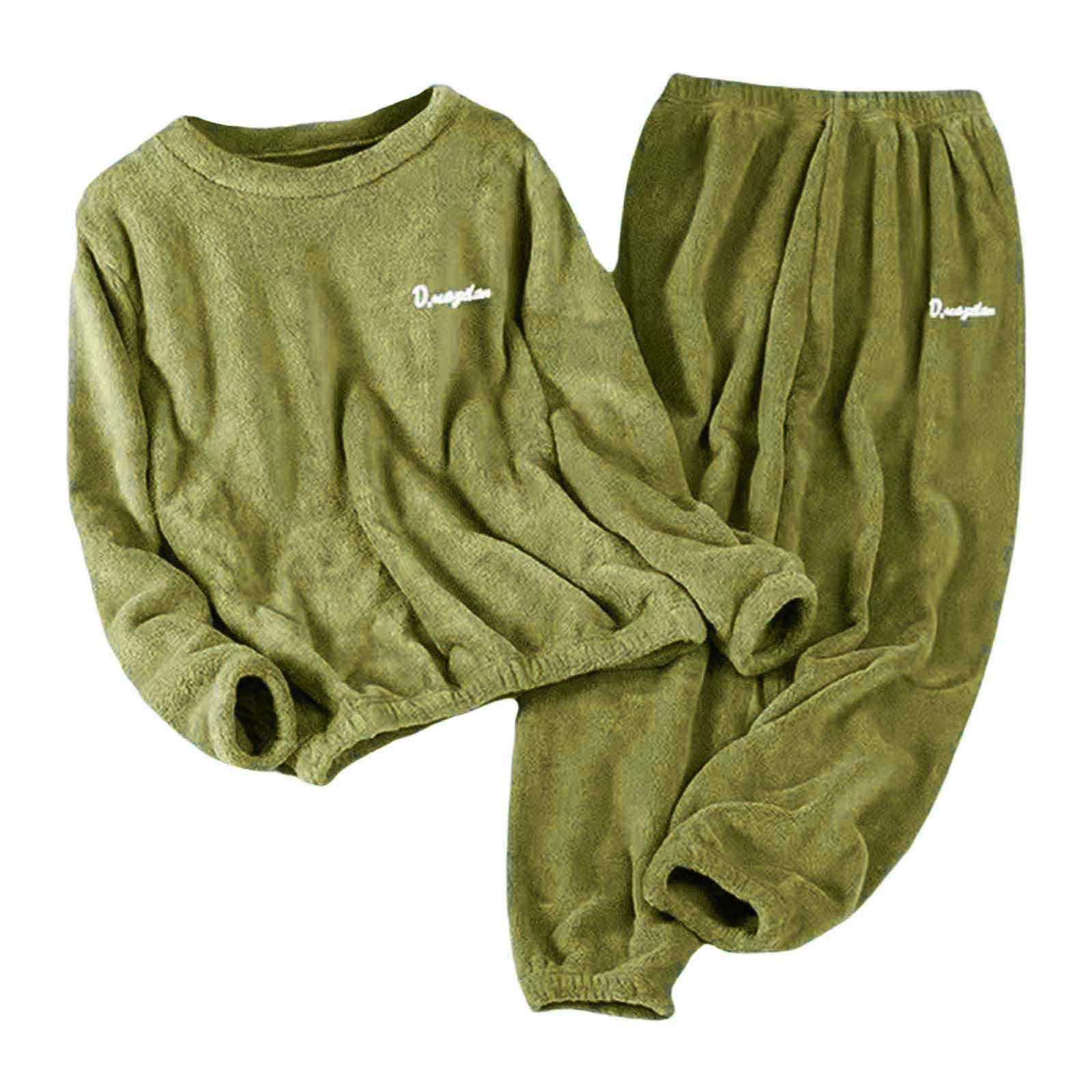WWricotta Pigiama Invernale Donna Flanella - 2 Pezzi, Maglia a Maniche Lunghe e Pantaloni, Pile Morbido, Caldo per casa e Notte