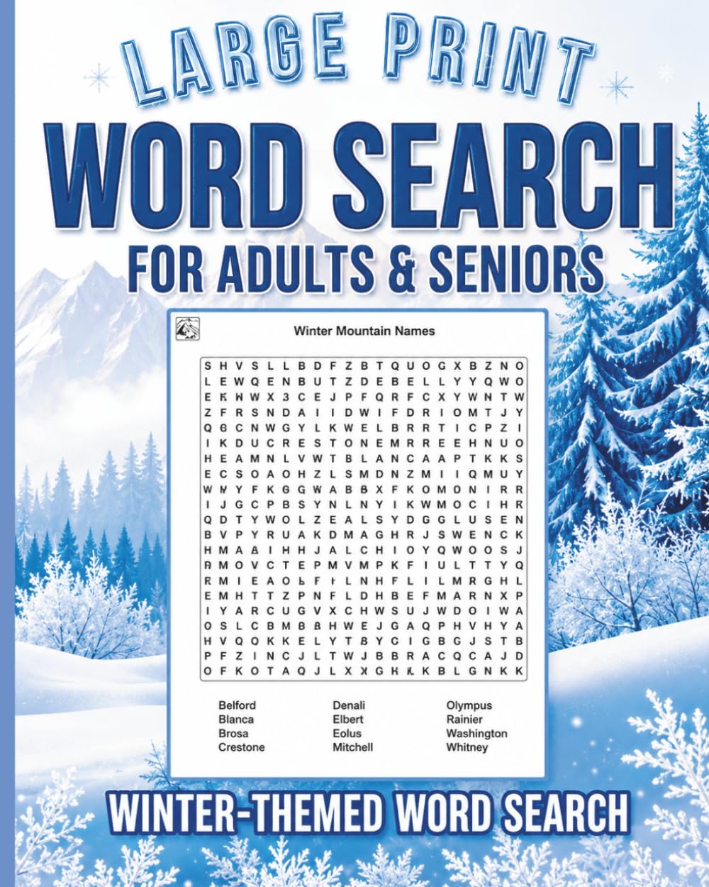 Large Print Word Search for Adults & Seniors: Winter-Themed Word Searches