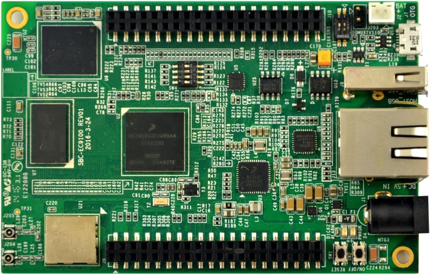 Low Cost Single Board Computer with i.MX6UL Cortex-A7 CPU Up to 528Mhz,512MB DDR3L,4GB EMMC,RS485/CAN/Camera/LCD/Ethernet/USB Interface and Rich GPIO (SBC-IMX6UL)
