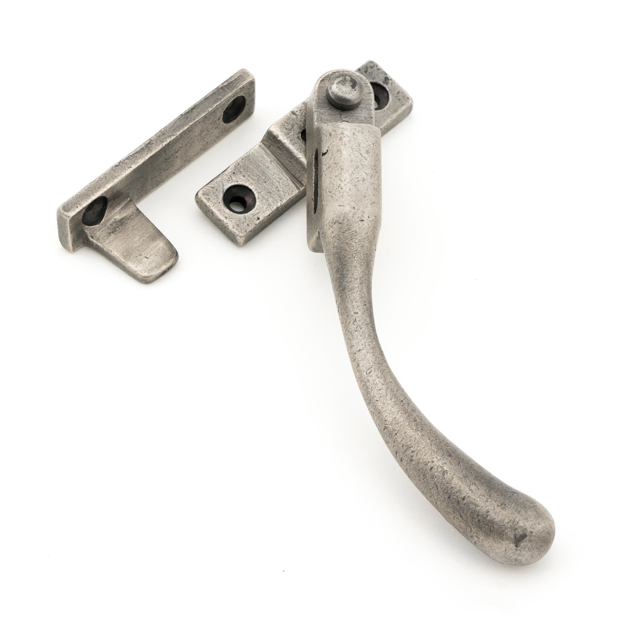 From The Anvil Antique Pewter Night-Vent Locking Peardrop Fastener - Rh