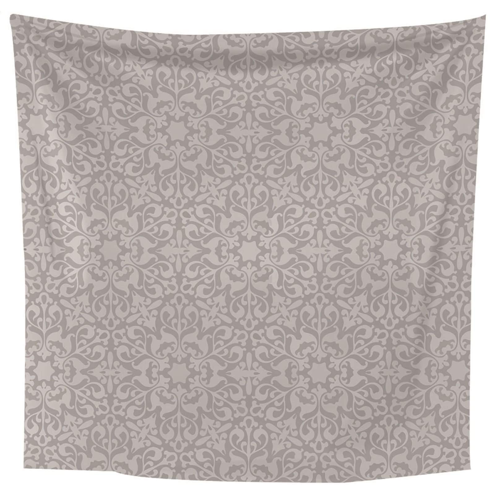 Tapisserie murale motif floral vintage gris en tissu de haute densité pour salon