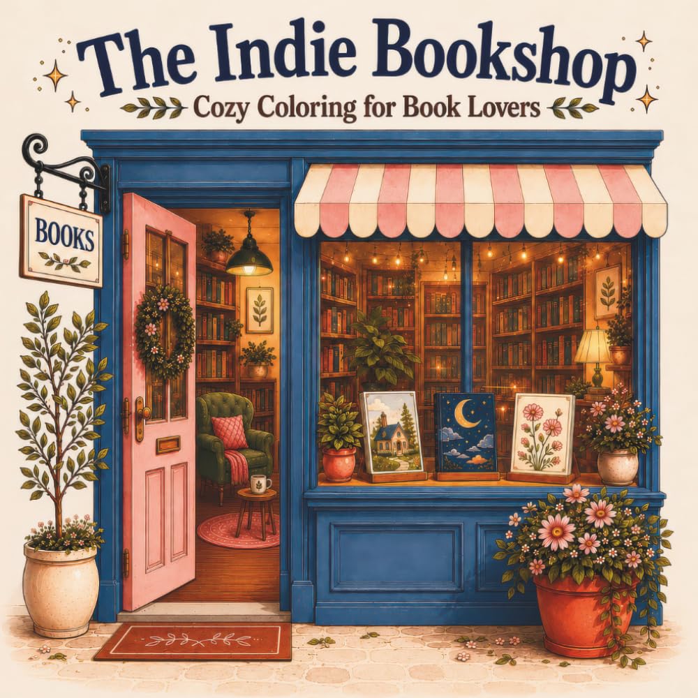 The Indie Bookshop: Cozy Coloring for Book Lovers (Lily & Fred Colors)