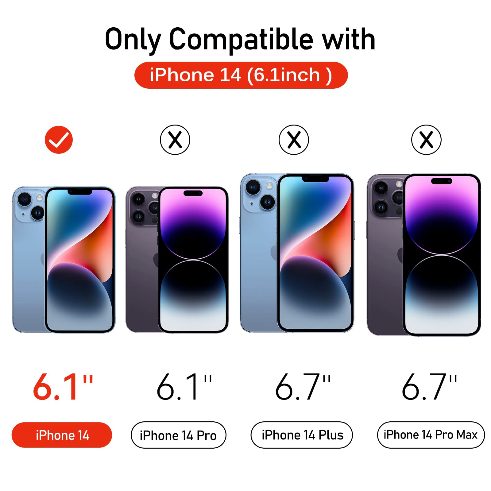 iVoler 6 in 1 Pezzi Pellicola Vetro Temperato per iPhone 14 6.1 Pollici, 3 Pezzi Pellicola Protettiva e 3 Pezzi Pellicola Fotocamera, Con Strumenti di Installazione, Durezza 9H, HD, Anti Graffio