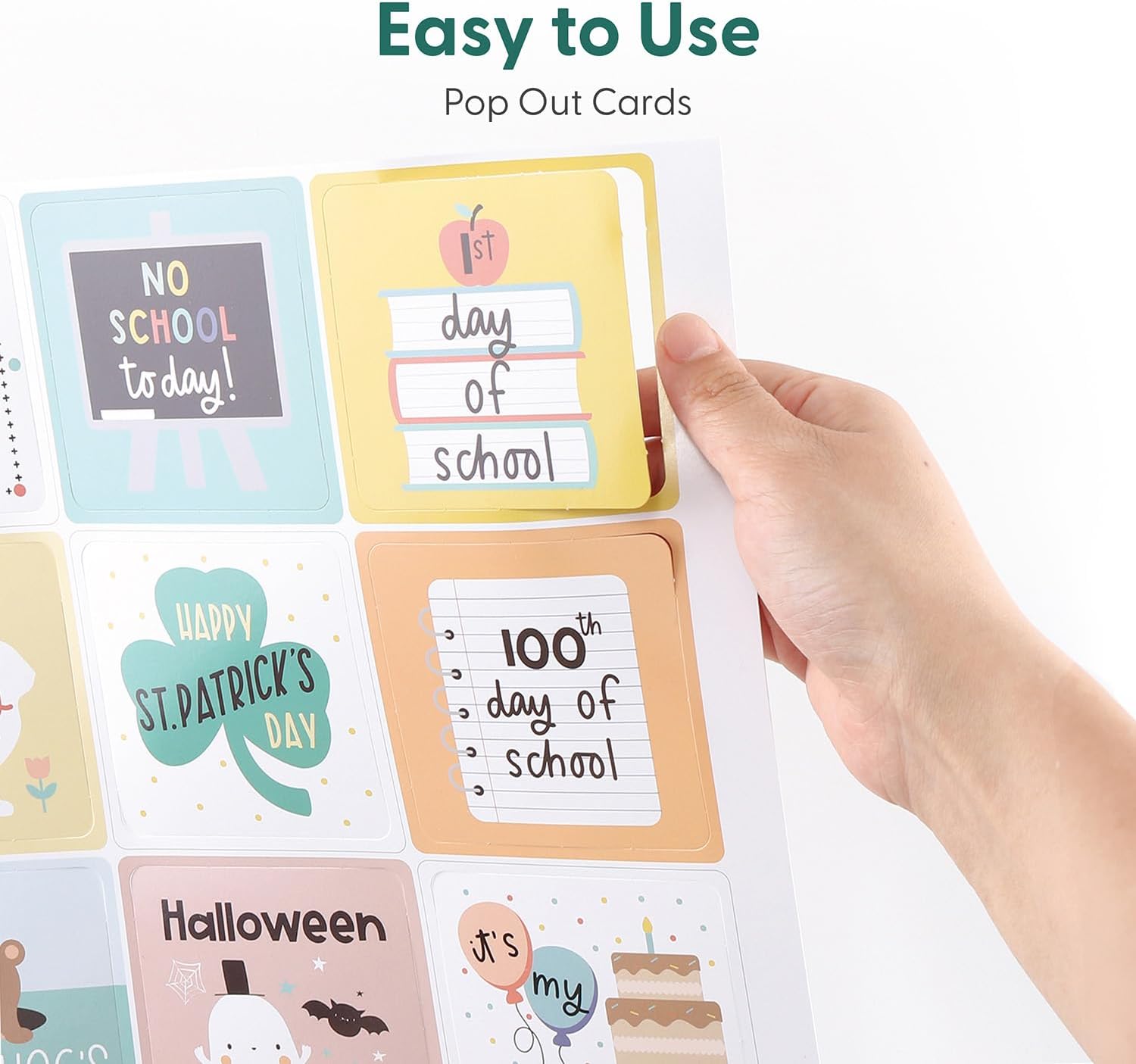 The Peanutshell Learning Calendar Wall Chart - Homeschool Supplies, Interactive Pocket Chart for Toddlers & Kids - Preschool Learning Activity Board, Circle Time Board for Classroom - Good Day