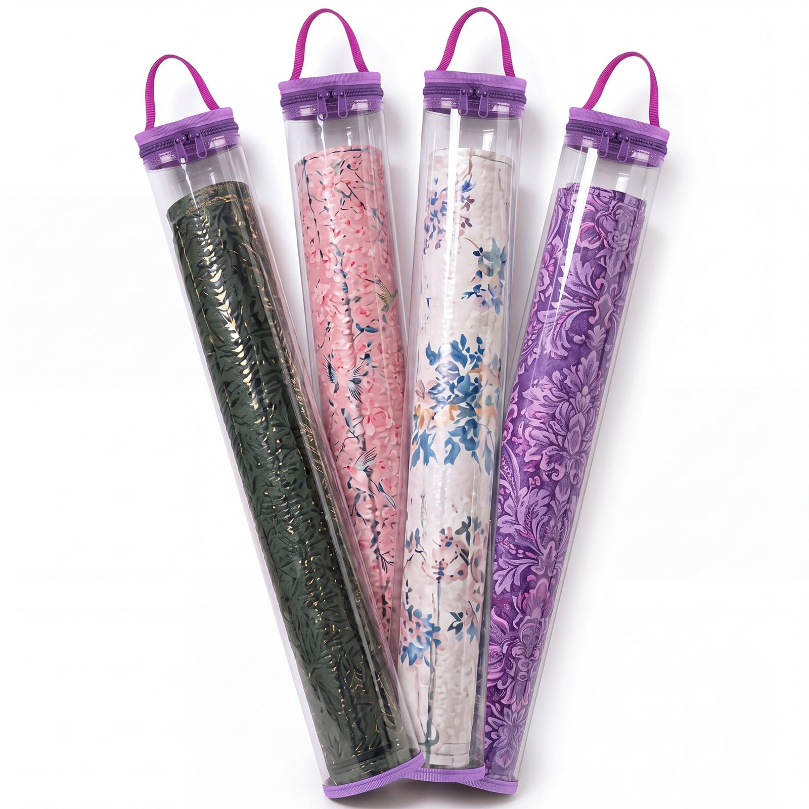 4 sacchetti per tappetino Mahjong lunghi 85,1 cm, viola