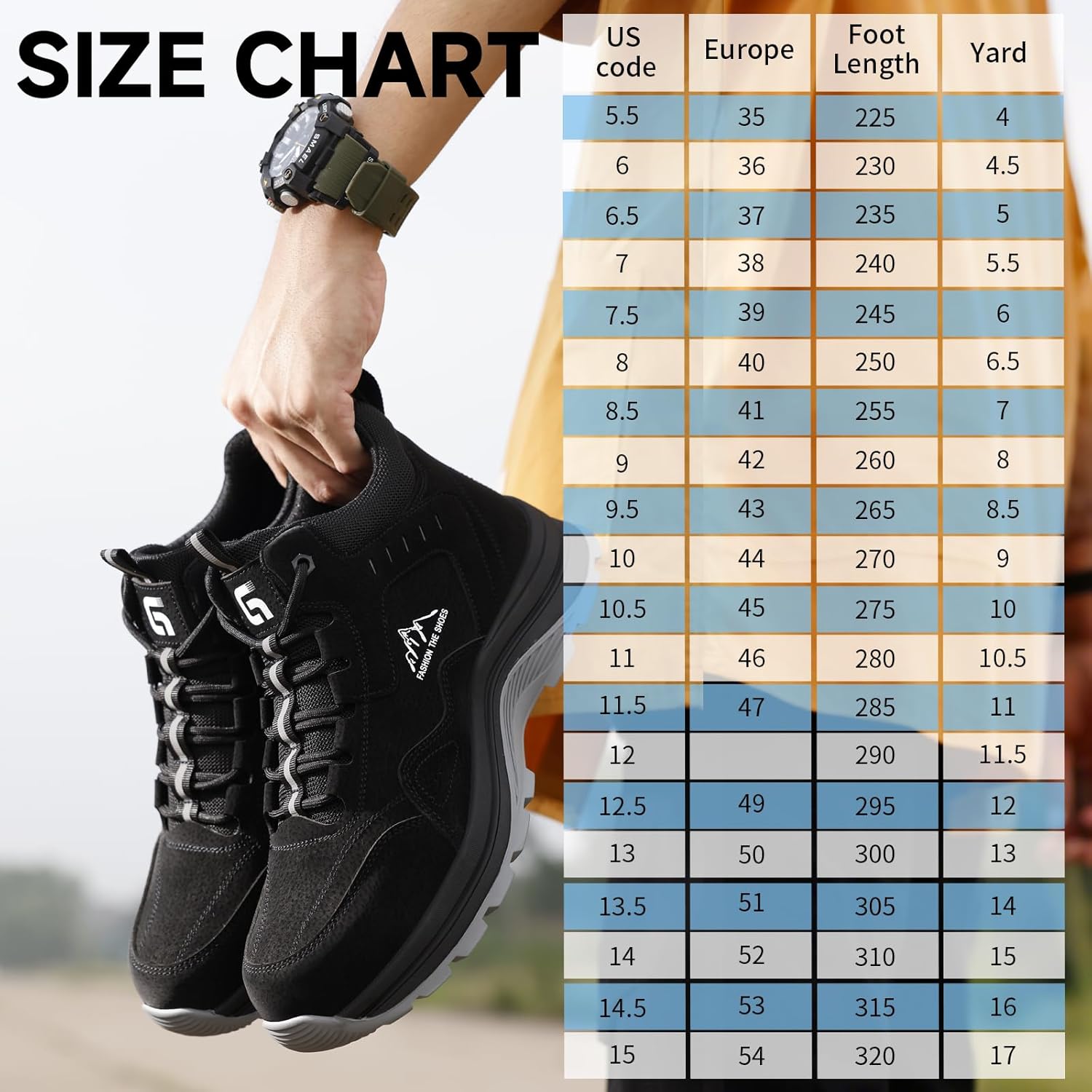 Work Boots for Men Steel Toe Shoes Work Safety Shoes High Top Industrial Construction Boots Indestructible Comfortable Lightweight