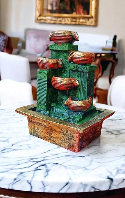Ruchie Emporium Presents Decorative 5 Diya Step Water Fountain
