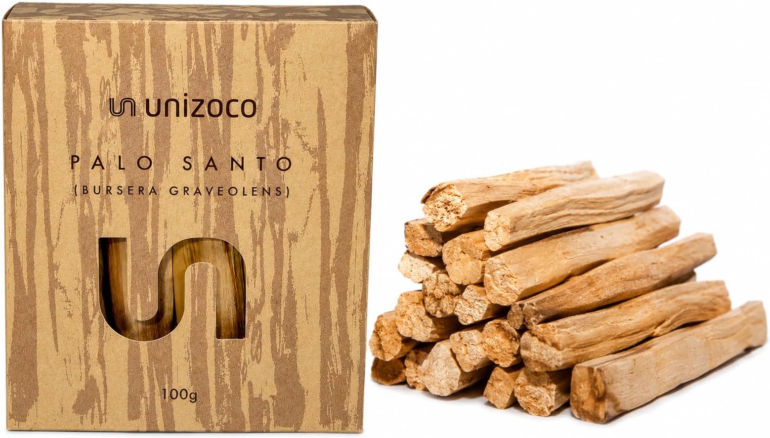 Premium Palo Santo Sticks Bulk 100g (13-18 Sticks) | Authentic Ecuador Palo Santo Wood, Sustainably Wild Harvested Natural Incense for Smudging, Meditation, Yoga & Home Cleansing